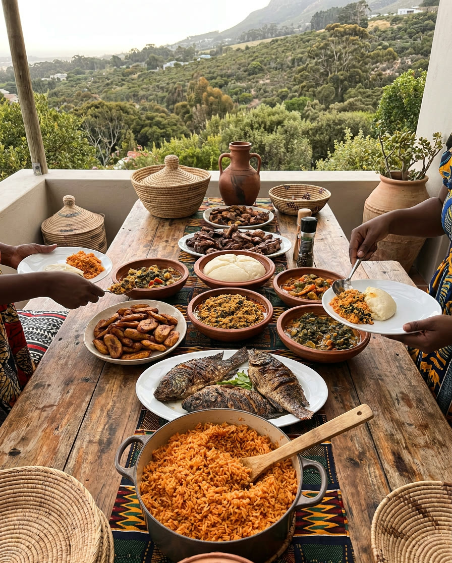 Shared feast at Leavora